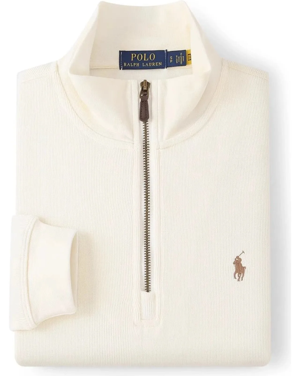 Ralph Lauren Ralph Lauren Pullover quarter-zip Branco com simbolo beje