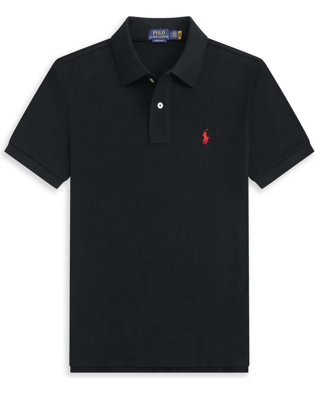 Ralph Lauren Polo Ralph Lauren Preto Com Símbolo Vermelho numa prateleira iluminada